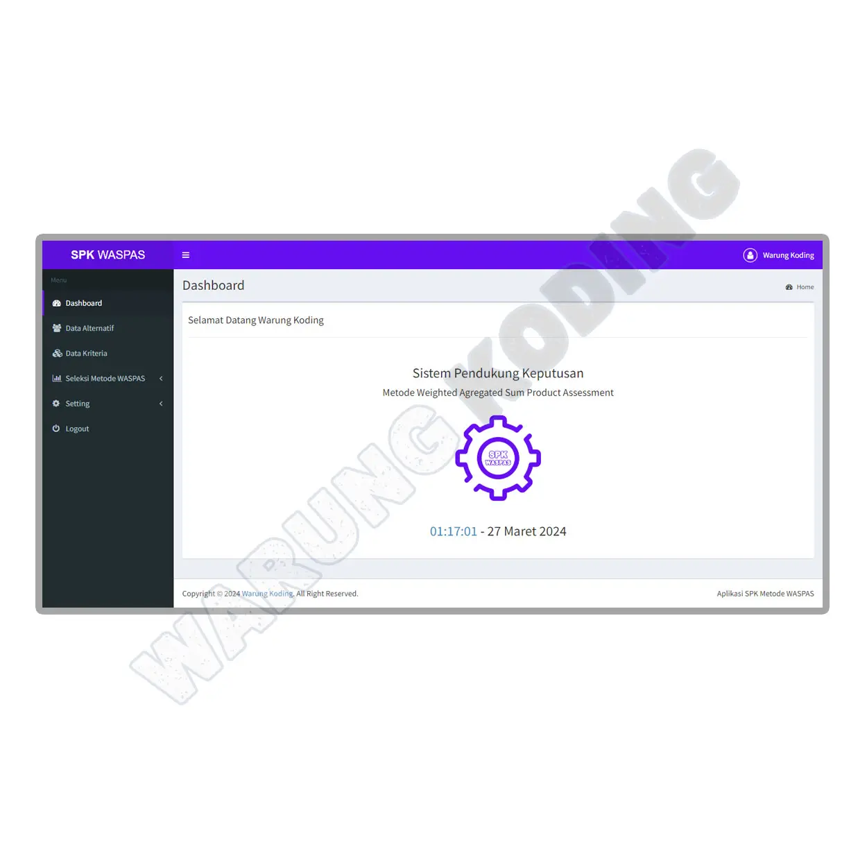 Source Code Aplikasi SPK Metode WASPAS dengan PHP dan MySQL aplikasi-spk-metode-waspas-lima.webp