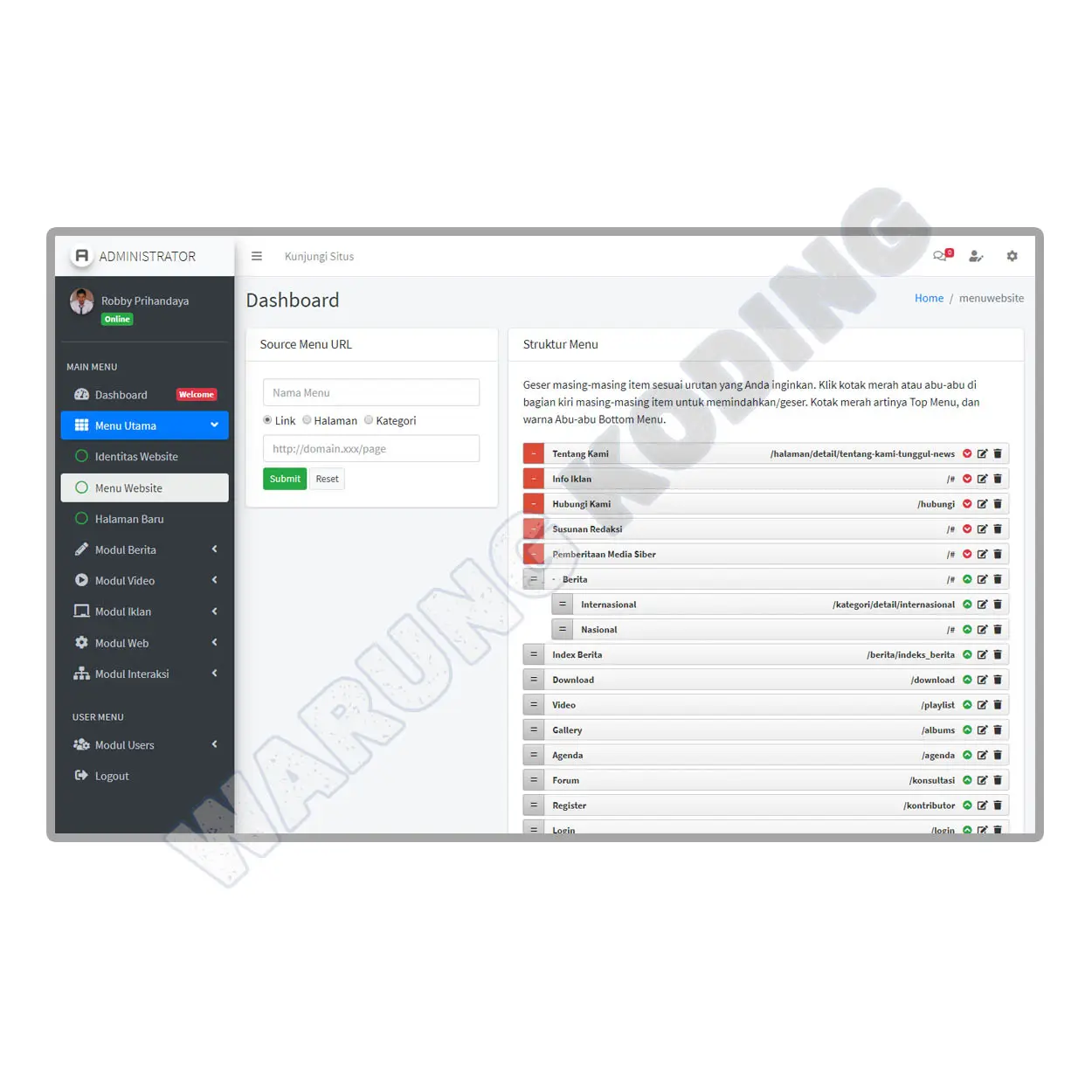 Source Code CMS Swarakalibata V.8.0 menggunakan Codeigniter 3.x cms-swarakalibata-v8-lima.webp