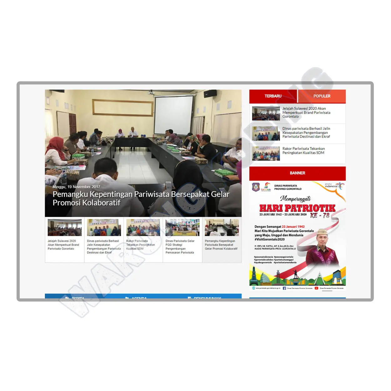 Full Source Code Website Pemerintahan dengan PHP dan MySQL website-instansi-pemerintah-dua.webp